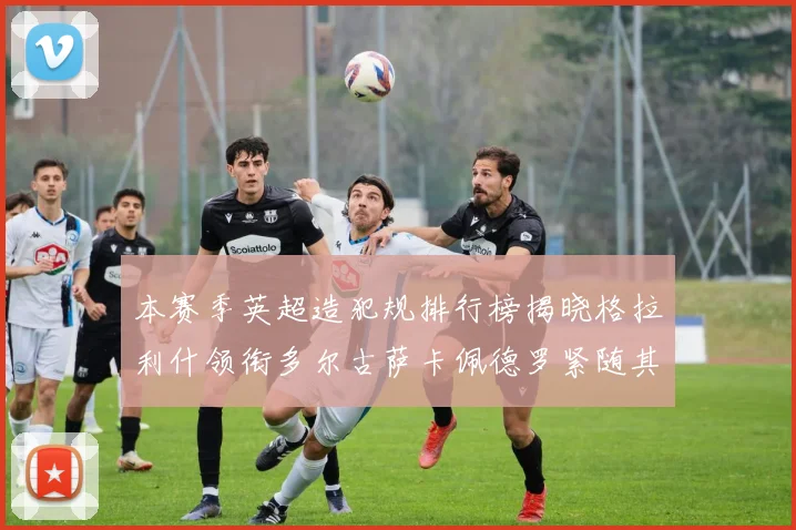 本赛季英超造犯规排行榜揭晓格拉利什领衔多尔古萨卡佩德罗紧随其后